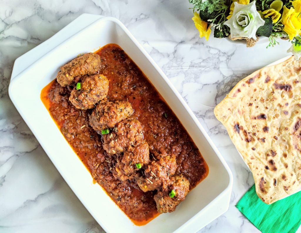 afghani kebab with gravy